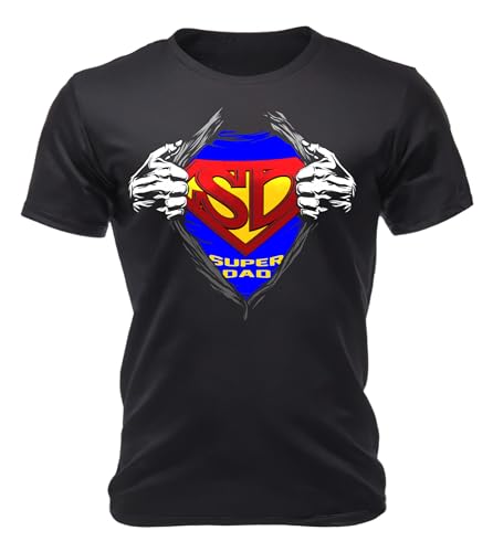 Herren T-Shirt für den besten Vater: Ich Bin EIN Superdad - Das ideale Männer-Geschenk von RAHMENLOS