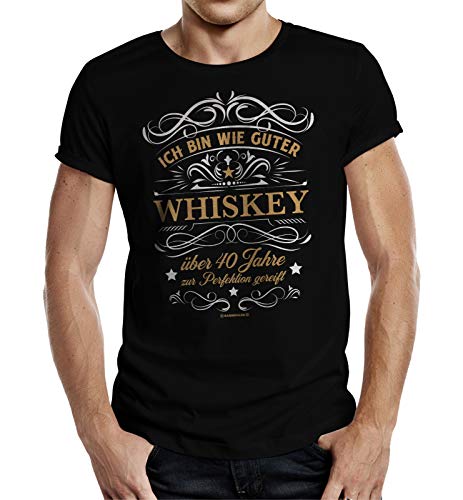 Geschenk T-Shirt zum 40. Männer Geburtstag: Ich Bin wie guter Whiskey von RAHMENLOS