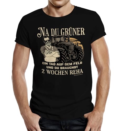 Herren T-Shirt für Landwirte und Bauern: NA du Grüner - EIN Tag auf dem Feld… von RAHMENLOS