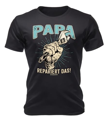 Herren T-Shirt für Väter - Papa repariert das von RAHMENLOS