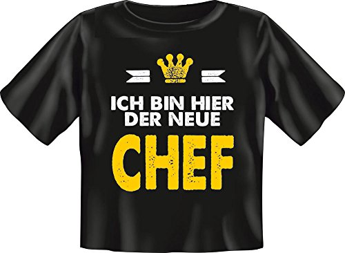 RAHMENLOS Baby-Shirt - Der Neue Chef - Fun T-Shirt 100% Baumwolle - Größe Baby L 80-86 von RAHMENLOS