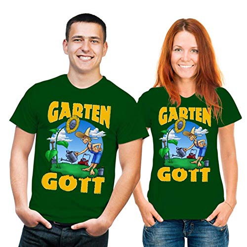 RAHMENLOS Herren T-Shirt Gartengott Grün Gr. XL von RAHMENLOS