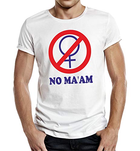 RAHMENLOS Original Herren T-Shirt für den aktiven Al Bundy Fan: No Maam mit Rückendruck von RAHMENLOS