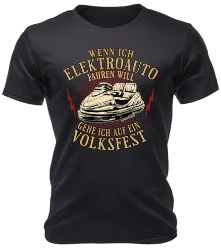 RAHMENLOS Original T-Shirt: Wenn ich Elektroauto Fahren Will - Herren T-Shirt 100% Reine Baumwolle von RAHMENLOS