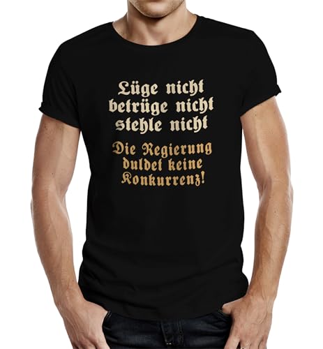 T-Shirt für Männer aus der DDR: Die Regierung duldet Keine Konkurrenz von RAHMENLOS