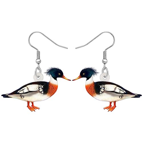 RAIDIN Acryl bunten Tier Mandarin Ente Baumeln Tropfen Ohrringe süße Anime Ente Hypoallergene Haken Ohrringe Schmuck Geschenke für Damen Mädchen Kinder Charms (Salz) von RAIDIN