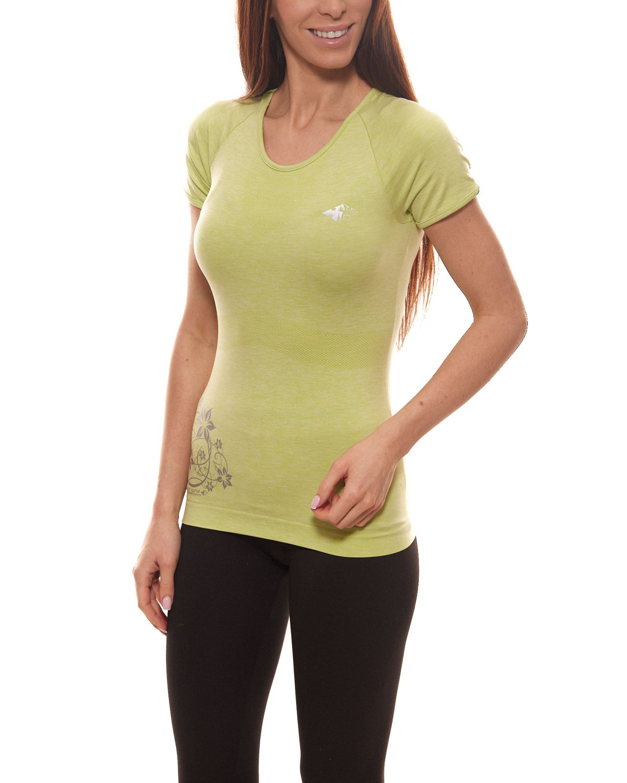 RAIDLIGHT Yoga Atletic Shirt flexibles Damen Sport T-Shirt mit Rundhals Grün von RAIDLIGHT