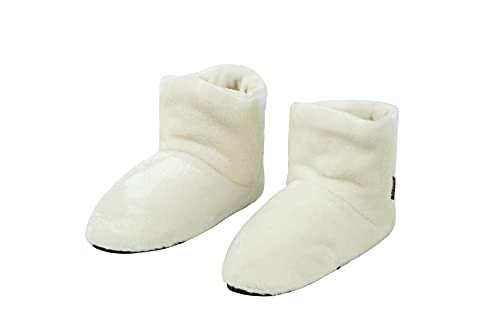 RAIKOU Cosyshoe Hausschuhe-Pantoffel Stiefel für Damen, Herren aus Micro Flausch mit ABS und Rutschfester Sohle, Super Flauschige (Champagne,34-37) von RAIKOU