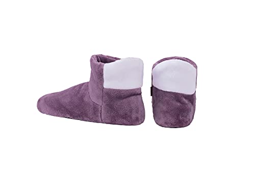 RAIKOU Cosyshoe Hausschuhe-Pantoffel Stiefel für Damen, Herren aus Micro Flausch mit ABS und Rutschfester Sohle, Super Flauschige (Lila,40-43) von RAIKOU