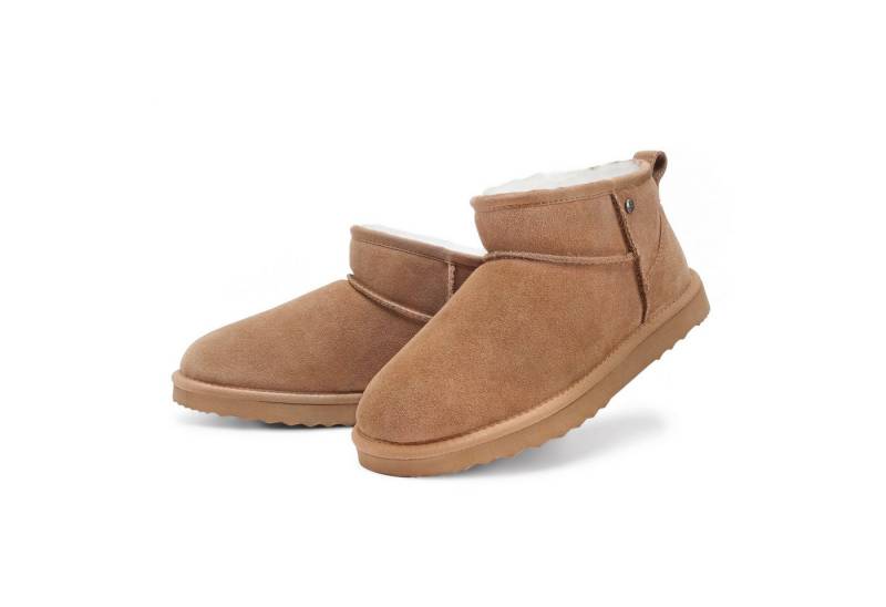 Parfeying Damen Herren KLASSISCHE LEDERSTIEFELETTEN Stiefelette (aus luxuriösem australischem Lammerfell Plüsch) von Parfeying