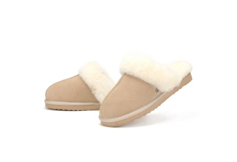 Parfeying Damen Pantoffeln Slipper aus luxuriösem australischem Lammerfell Plüsch Hausschuhe echtem weicher Merinowolle 100% natürliche Materialien von Parfeying