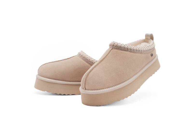 Parfeying Damen TASZEN II Style aus luxuriösem australischem Lammerfell outdoor Pantoffel echtem weicher Merinowolle 100% natürliche Materialien von Parfeying