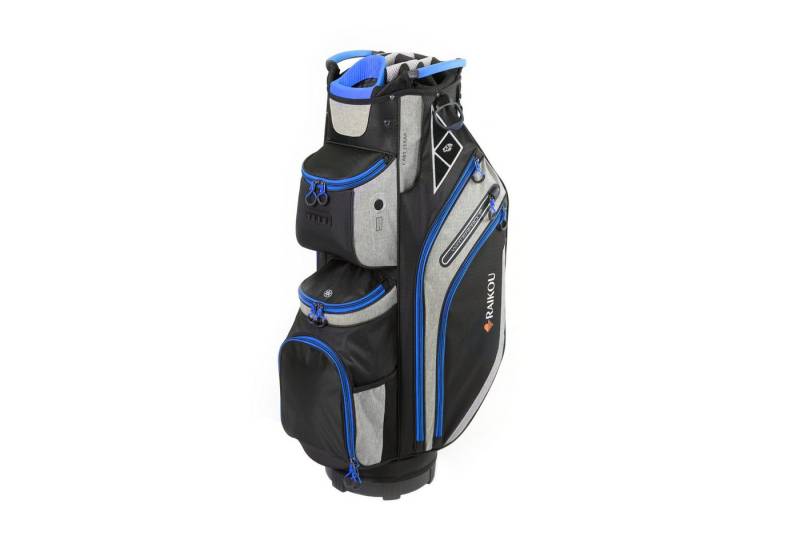 RAIKOU Golfballtasche Golf Cartbag Silencio 2 Wasserdichte Golftasche mit 14-fach 9 Taschen, 14-fach durchgehende Schlägerunterteilung, 9 Taschen inkl. Kühlfach von RAIKOU