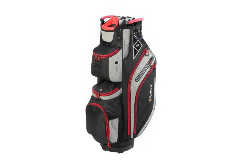 RAIKOU Golfballtasche Golf Cartbag Silencio 2 Wasserdichte Golftasche mit 14-fach 9 Taschen, 14-fach durchgehende Schlägerunterteilung, 9 Taschen inkl. Kühlfach von RAIKOU