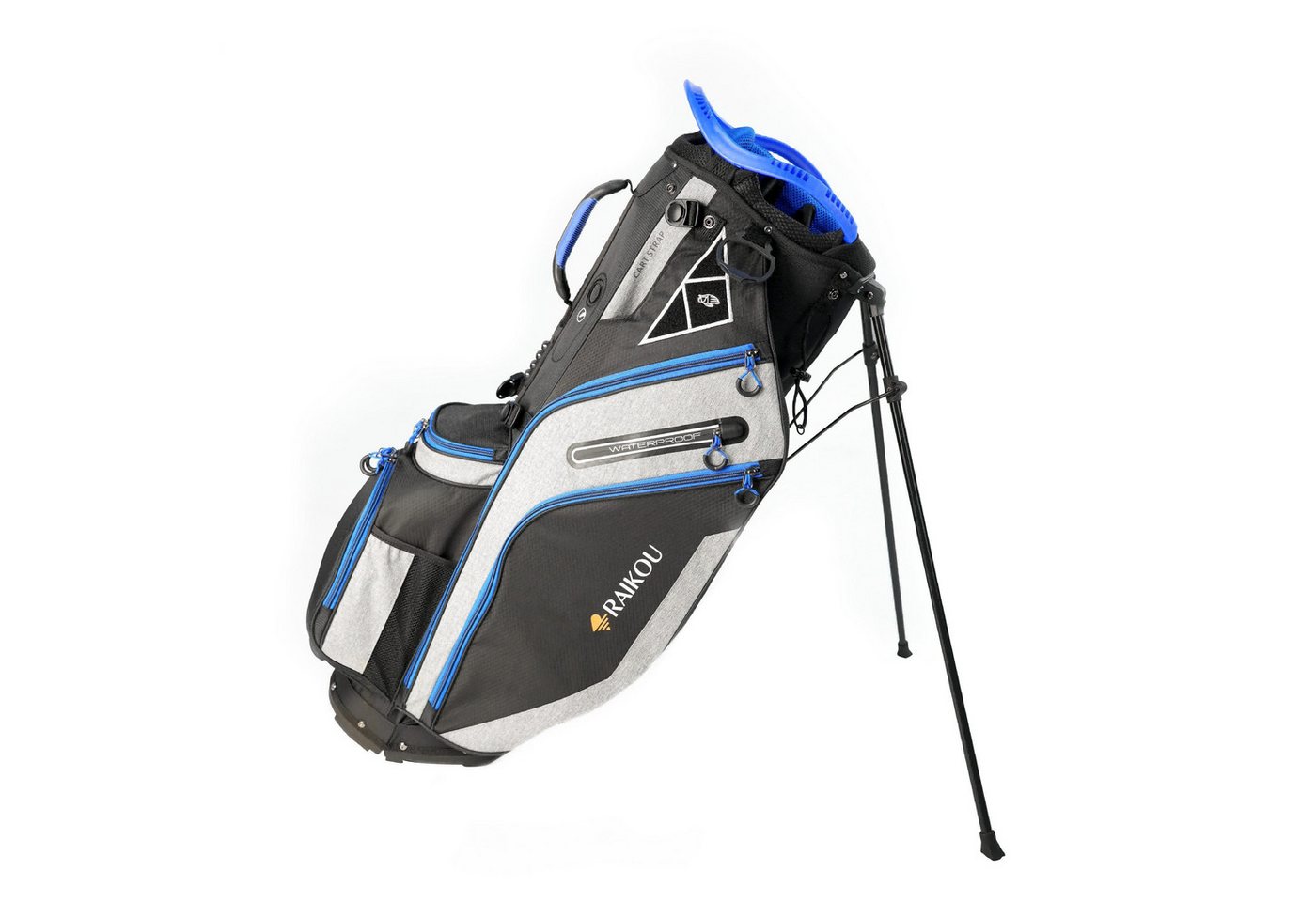 RAIKOU Golfballtasche Golf Standbag Golfbag mit Standfunktion 14-fach Organizer 9 Taschen (Inklusive Staubschutzhaube), Stabiler rutschfester Boden von RAIKOU