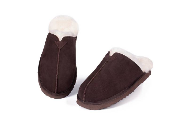 Parfeying Herren Pantoffeln Slipper aus luxuriösem australischem Lammerfell Plüsch Hausschuhe echtem weicher Merinowolle 100% natürliche Materialien von Parfeying