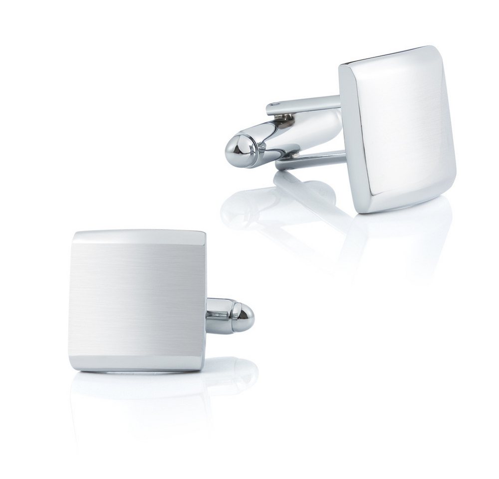 RAIKOU Manschettenknöpfe Quadratisches Design, Edelstahl in Silber/Gold, Glänzend poliert, Herren-Accessoire für Business & Hochzeit von RAIKOU