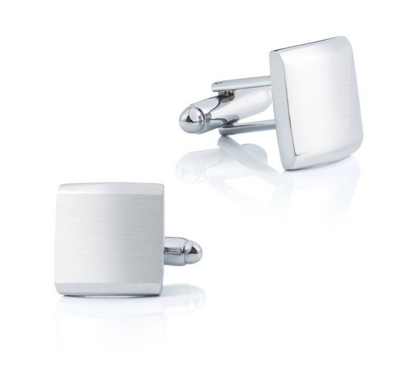 RAIKOU Manschettenknöpfe Quadratisches Design, Edelstahl in Silber/Gold, Glänzend poliert, Herren-Accessoire für Business & Hochzeit von RAIKOU