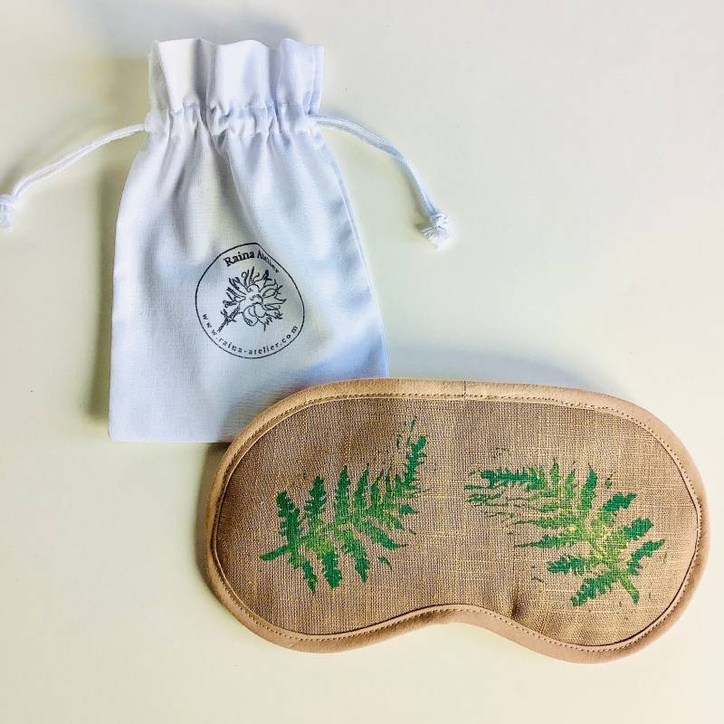 Lavendel Augenmaske Aus Leinen Handgedrucktes Farn Design, Schlaf & Entspannung Lavendel Augenmaske Aus Leinen Handgedrucktes Farn Design, Schlaf & Entspannung von RAINAATELIER