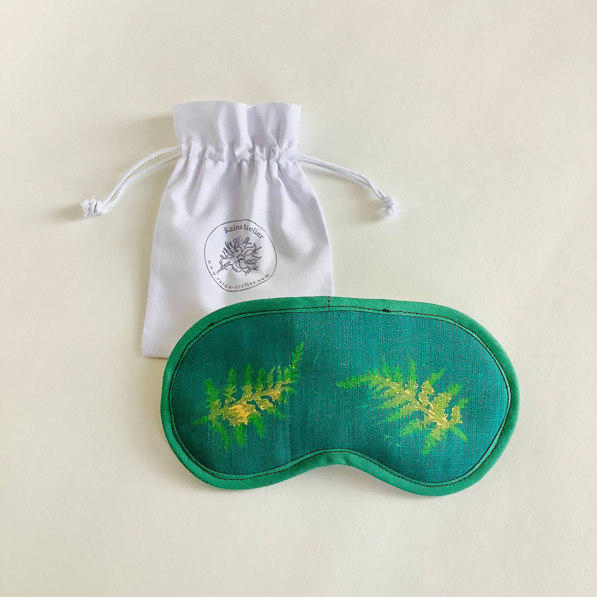 Lavendel Augenmaske Aus Leinen Handgedrucktes Farn Design, Schlaf & Entspannung Lavendel Augenmaske Aus Leinen Handgedrucktes Farn Design, Schlaf & Entspannung von RAINAATELIER
