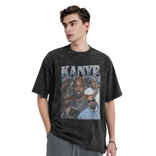 Männer-/Frauen Kanye Rapper Music Retro-Sommer-T-Shirts, Kurzarm-Shirts: EIN Huldigungstrank an die Nostalgie von RAINAT