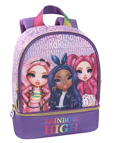 RAINBOW HIGH - Mini-Rucksack für Schule und Zeit, Unisex, lässiger Rucksack für Jungen und Mädchen - 22 x 10 x 33 cm, violett, Taglia unica, Casual von Franco Cosimo Panini