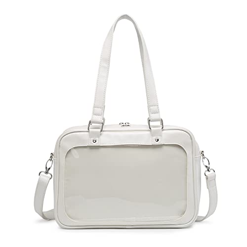 RAINBOW SMILE Ita Bag Heart Messenger Japanese Bag Kawaii Large Anime Shoulder Handtaschen (2108-White), Regenbogen von RAINBOW SMILE