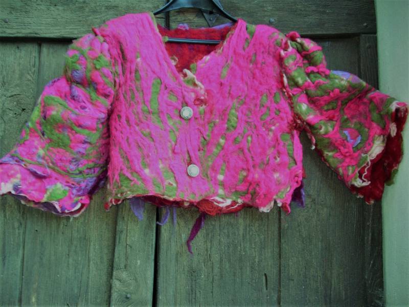 Filz-Cardigan von RAINBOWCREATIONArt