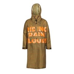 Damen Regenponcho BRETON BROWN FREEN TEXT von RAINKISS