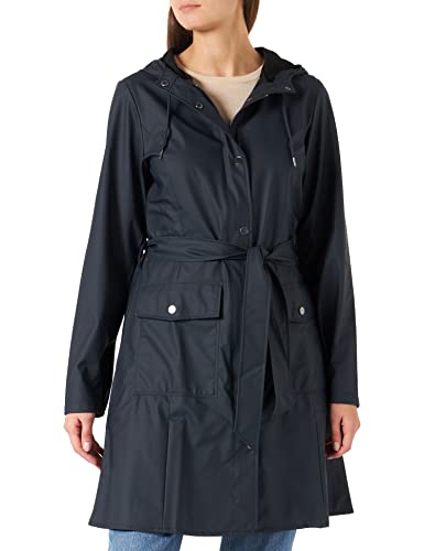 RAINS Damen Curve Jacket Regenjacke, 47 Navy, S von RAINS