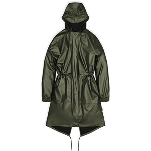 RAINS Damen String Parka, 65 Evergreen, XS von RAINS