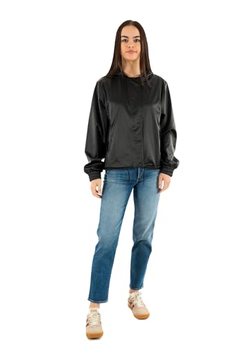 RAINS Jacke String W Jacket W3 18040 Farbe Black Grain, Schwarze Maserung, S von RAINS