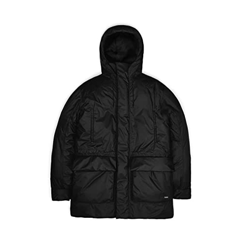 RAINS Unisex Alpine Nylon Parka, 01 Schwarz, L von RAINS