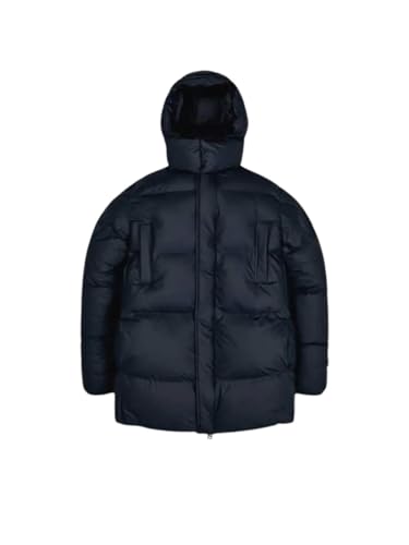 RAINS Unisex Boxy Puffer Parka, 47 Navy, S von RAINS