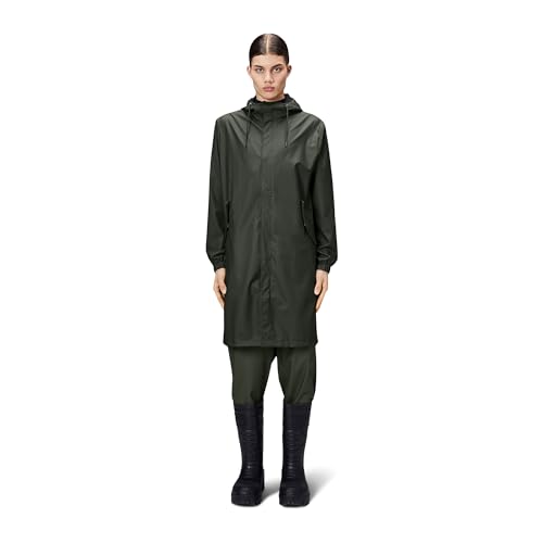 RAINS Unisex Fishtail Parka, 03 Grün, L von RAINS