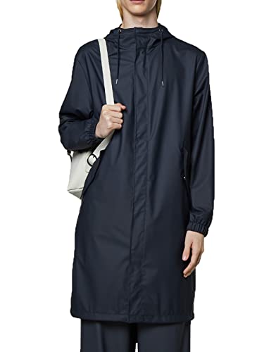 RAINS Unisex Fishtail Parka, 47 Marineblau, M von RAINS