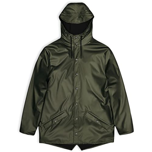 RAINS Unisex Jacket Regenjacke, 65 Evergreen, M von RAINS