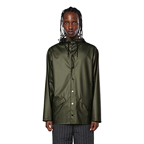 RAINS Unisex Jacket Regenjacke, 65 Evergreen, S von RAINS