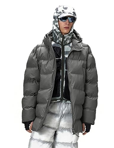 Rains Aps Alta Puffer Parka W3T4, grau(grey), Gr. M von RAINS