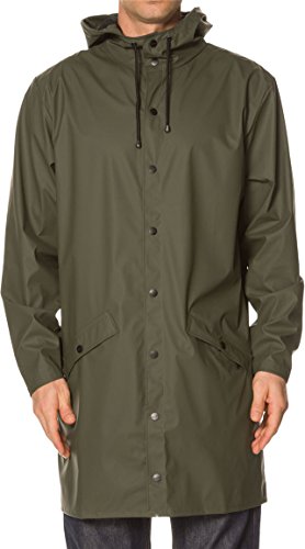 Rains Herren Regenmantel Long Jacket, grün, Large/Extra Large (Herstellergröße: Large/Extra Large) von Rains