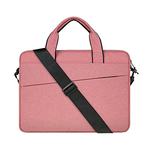 RAINYEAR 14 Zoll Laptoptasche Aktentasche Mit Griff Schulterriemen, für 14" Laptop Notebook Chromebook, 14 MacBook M1 Pro/Max A2442 Laptophülle Schulter Tasche Hülle Handtasche Schultertasche,Rosa von RAINYEAR make life easier