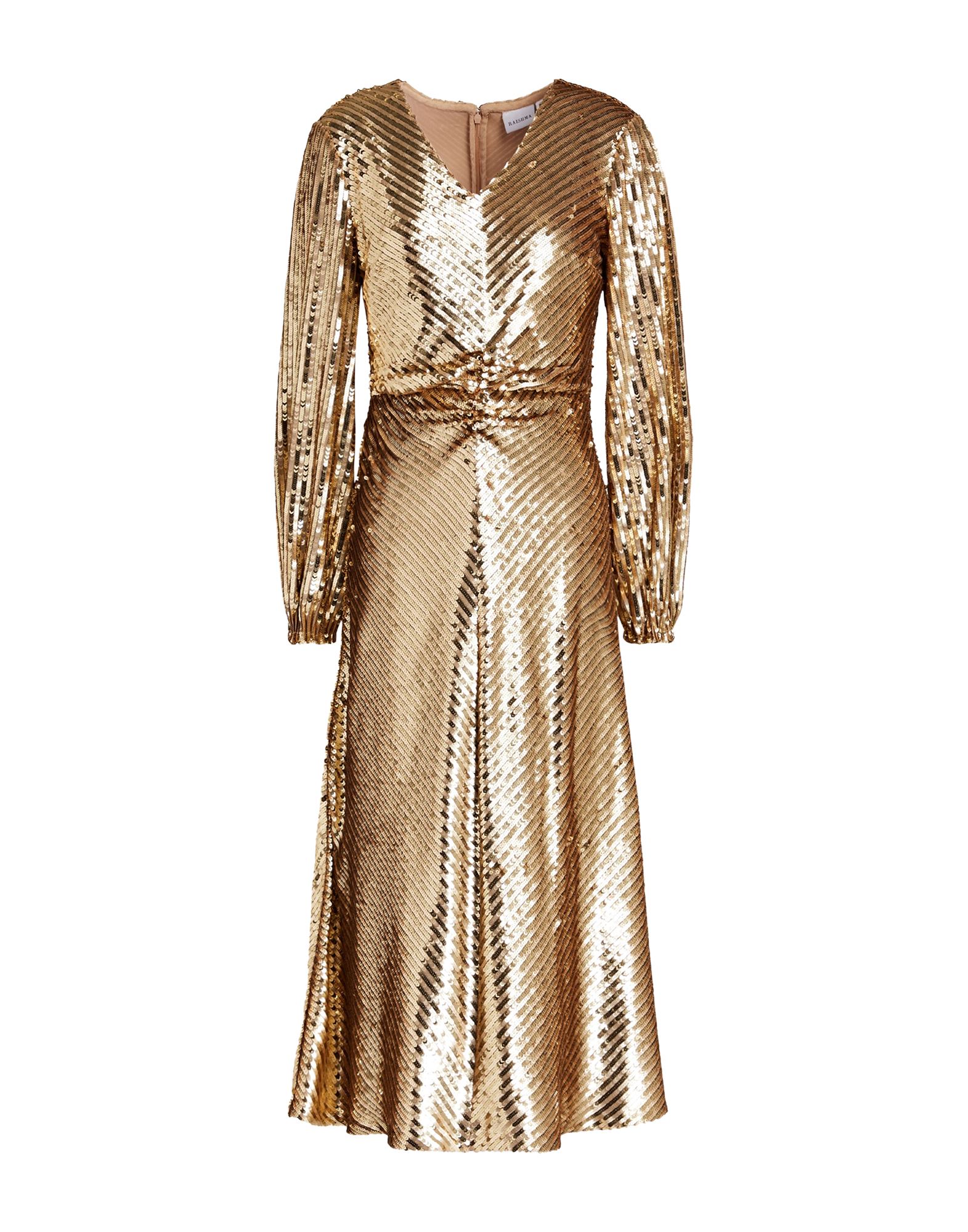 RAISHMA Midi-kleid Damen Gold RAISHMA Midi-kleid Damen Gold von RAISHMA