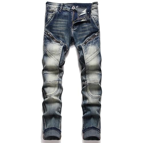 RAK Herren Jeans Multi -Taschen Herren Cargo Hose Herren Arbeitshose Arbeit Jeans Multi -Taschen (RAK-J1-BLUE3-36WX30L) von RAK SPORTSWEAR