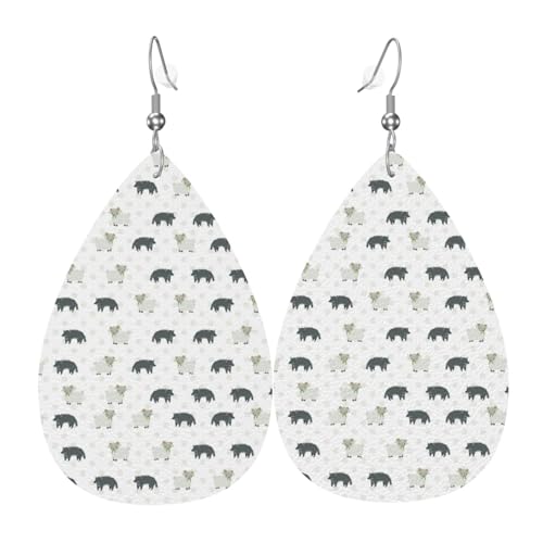 Ohrhänger mit Tränenohren, Schaf, Wolf, Bauernhof, Weihnachten, Halloween, Mode, Geschenke, Party, baumeln, Damen, Freunde, Hochzeit von RAKFURF