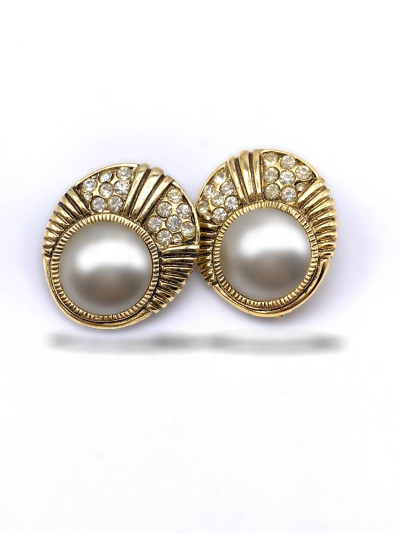 Hochzeitsschmuck - Wunderschöne 70Er Jahre Kristalle Und Perlen Ohrringe Für Die Braut Im Faszinierenden LookArt.892/2 von RAKcreations