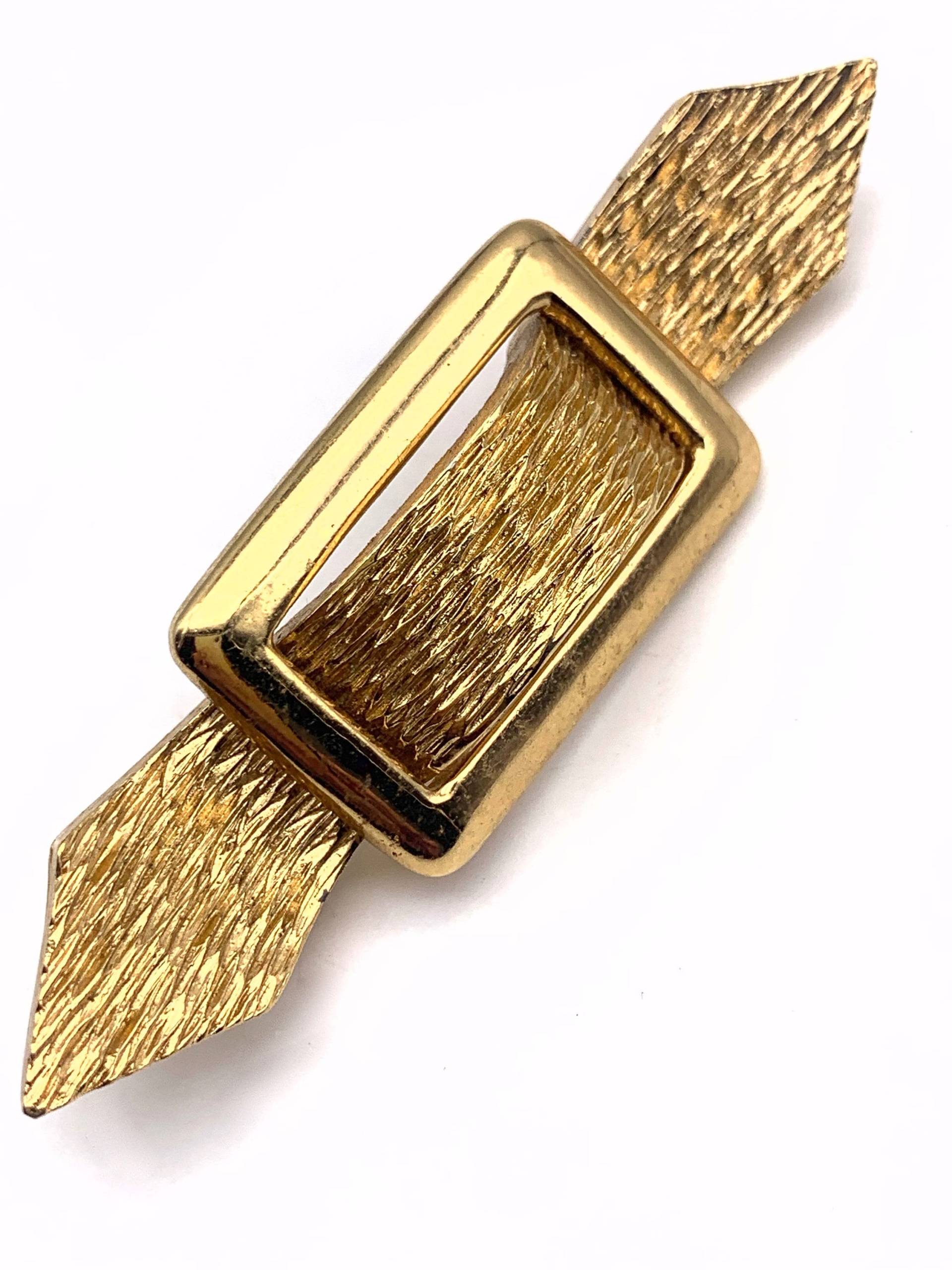 Monet 60S Band Oder Gürtel Mit Schnalle Design Bar Pin Brosche - Souveräne Eleganz Und Makellose Linie Für Diese Seltene Monet-Nadel -184/5 von RAKcreations