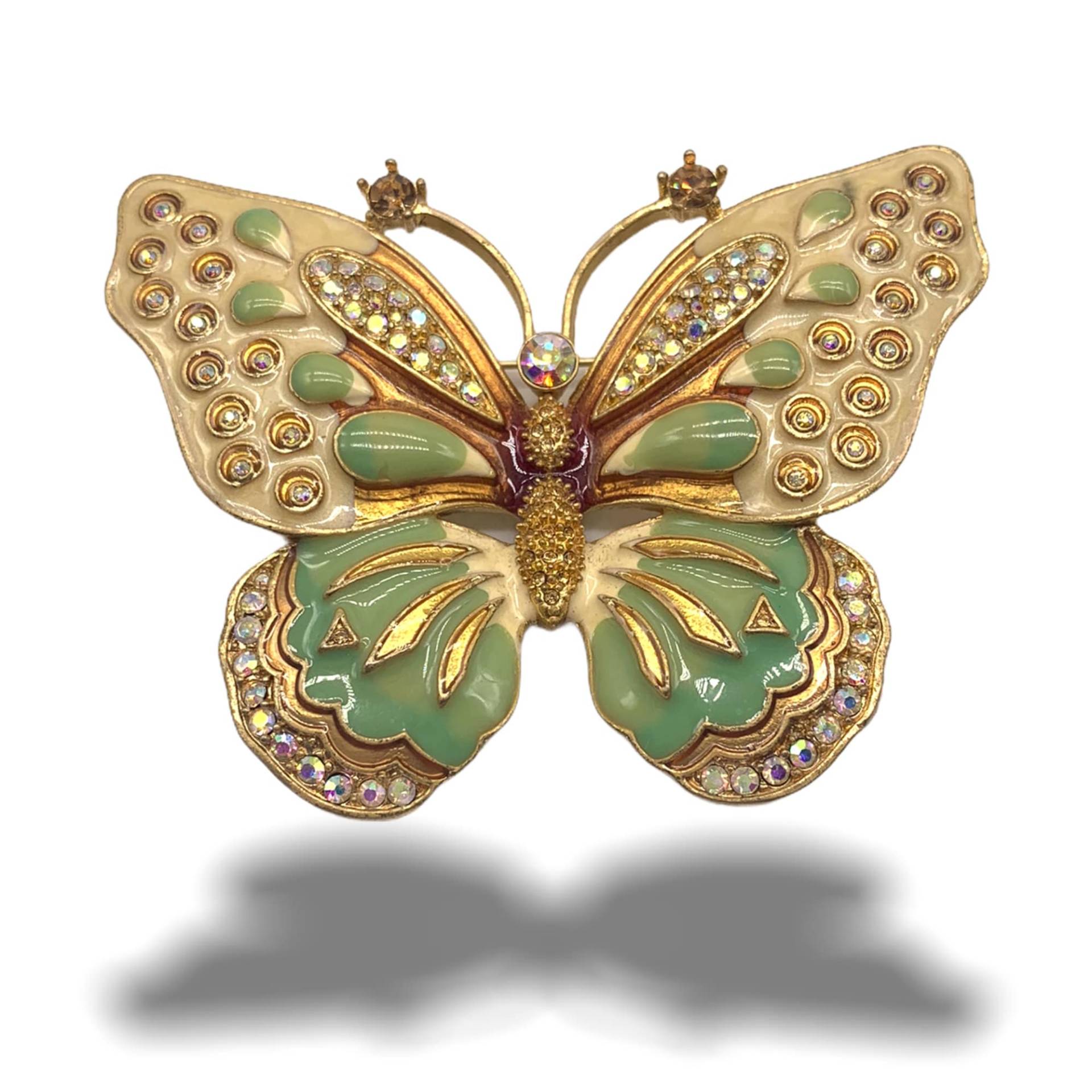 Vintage Kenneth Jay Lane Schmetterling Brosche - Riesige, Dimensionale/Pin Signiert Kjl Art.880 2 von RAKcreations