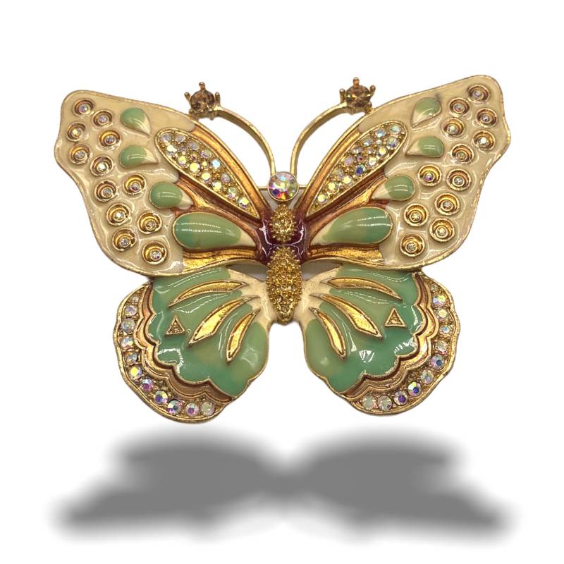 Vintage Kenneth Jay Lane Schmetterling Brosche - Riesige, Dimensionale/Pin Signiert Kjl Art.880 2 von RAKcreations
