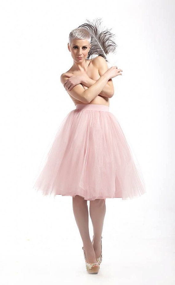 Blush Rosa Tüll Maxirock, Hochzeit Mit Hoher Taille Rock Blush Rosa Tüll Maxirock, Hochzeit Mit Hoher Taille Rock von RALELE