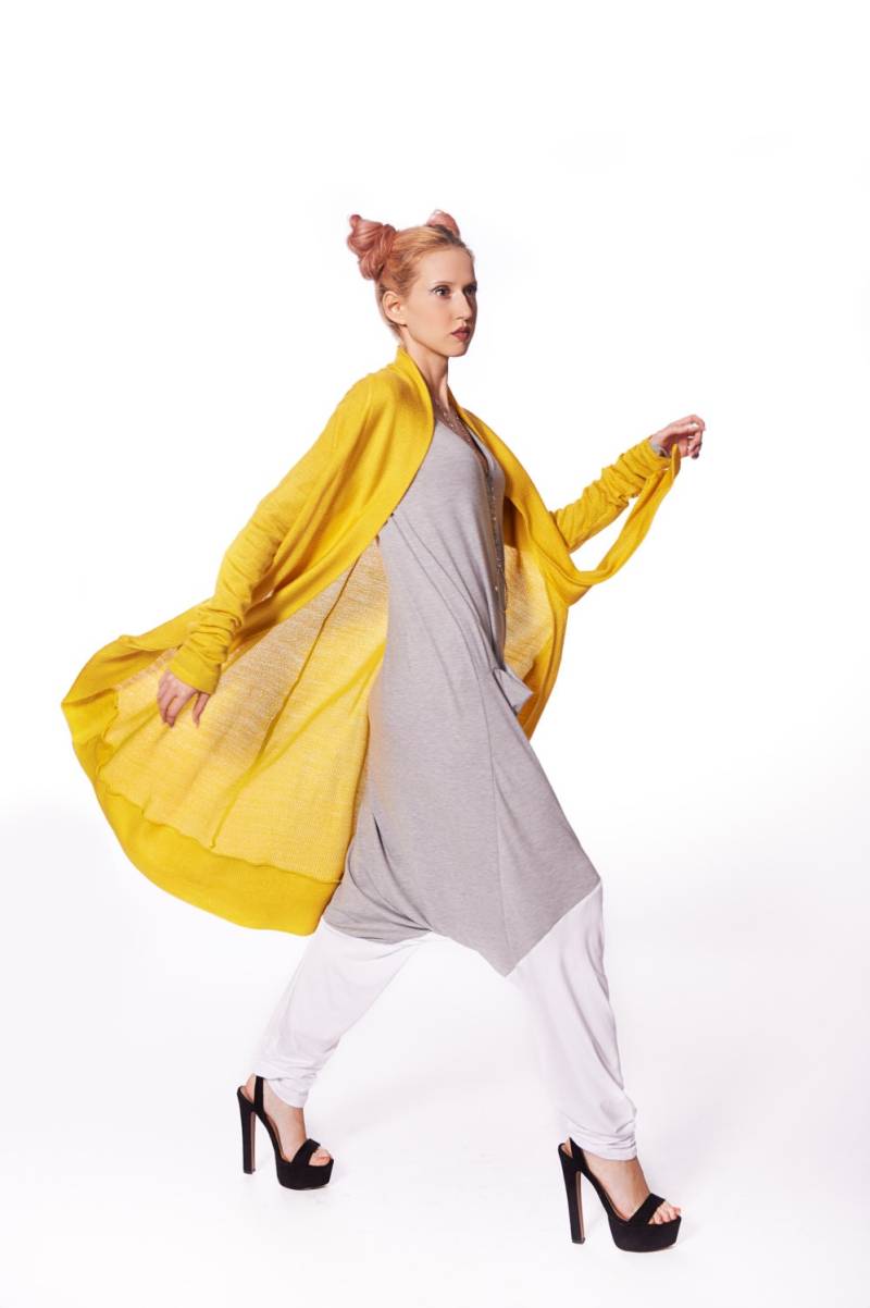 Maxi Gelbe Wolljacke Plus Size Boho Mantel Maxi Gelbe Wolljacke Plus Size Boho Mantel von RALELE